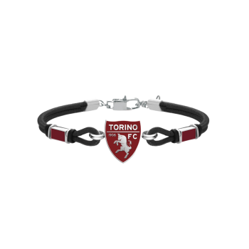 TORINO F.C. BRACCIALE IN CORDA E ACCIAIO 316L CON SMALTO