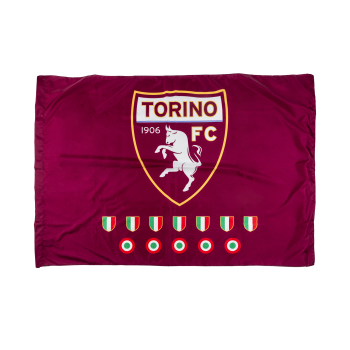 TORINO F.C. BANDIERA GRANDE GRANATA CON LOGO