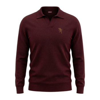 TORINO F.C. GRANATA KNIT LONG-SLEEVE POLO