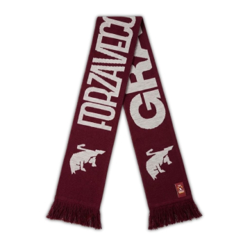 TORINO F.C. FORZA VECCHIO CUORE GRANATA TUBULAR JACQUARD SCARF