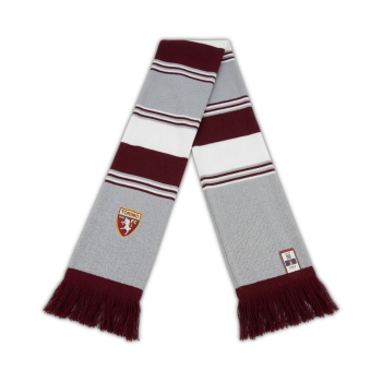 TORINO F.C. GREY, GRANATA AND WHITE STRIPED TUBULAR SCARF